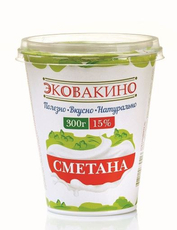 Сметана Эковакино 15%, 300г