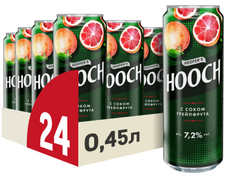 Напиток Hooch супер со вкусом грейпфрута слабоалкогольный, 0.45л x 24 шт