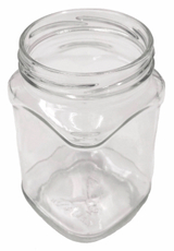 Банка квадратная под винтовую крышку ТО 640мл, 8.2 х 14.5см