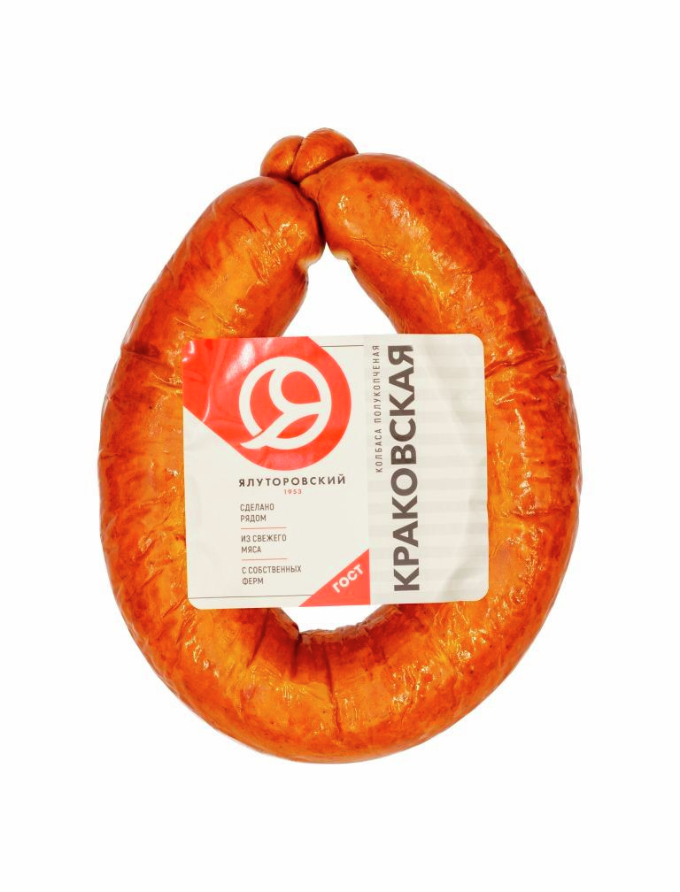 Колбаса Ялуторовский МК Краковская полукопченая ГОСТ, 400г