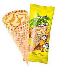 Мороженое Большой папа Банан соленая карамель, 130г