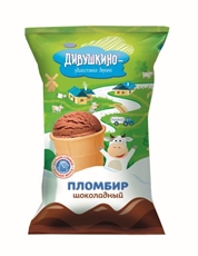 Мороженое Дивушкино Пломбир шоколадный, 100г