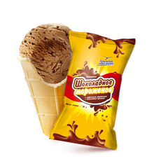 Мороженое пломбир Крымское мороженое Шоколадное в вафельном стаканчике, 70г