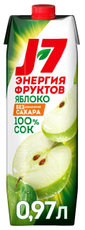 Сок J7 яблоко осветленный, 970мл