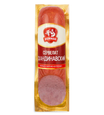 Колбаса Ромкор сервелат Скандинавский варено-копченый, 250г