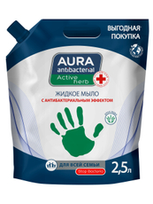 Мыло Aura Antibacterial жидкое Антибактериальный эффект алоэ, 2.5л