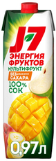Сок J7 Фрукты целиком Мультифрукт с мякотью, 970мл