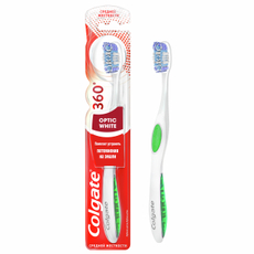 Зубная щетка Colgate Optic white отбеливающая средняя жесткость