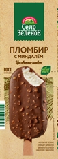 Мороженое Село Зеленое Пломбир ваниль-шоколад-миндаль, 80г