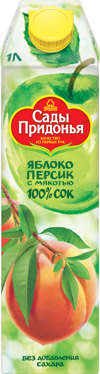 Изображение товара Сок Сады Придонья яблоко-персик, 1л