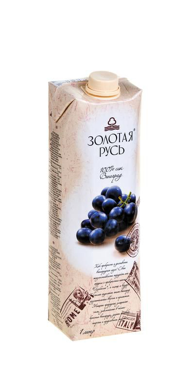 Сок ЗОЛОТАЯ РУСЬ виноград, 1л купить с доставкой на дом, цены в ...