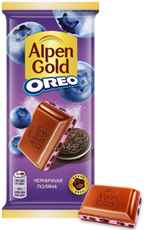 Шоколад Alpen Gold Oreo Черничная поляна молочный, 85г