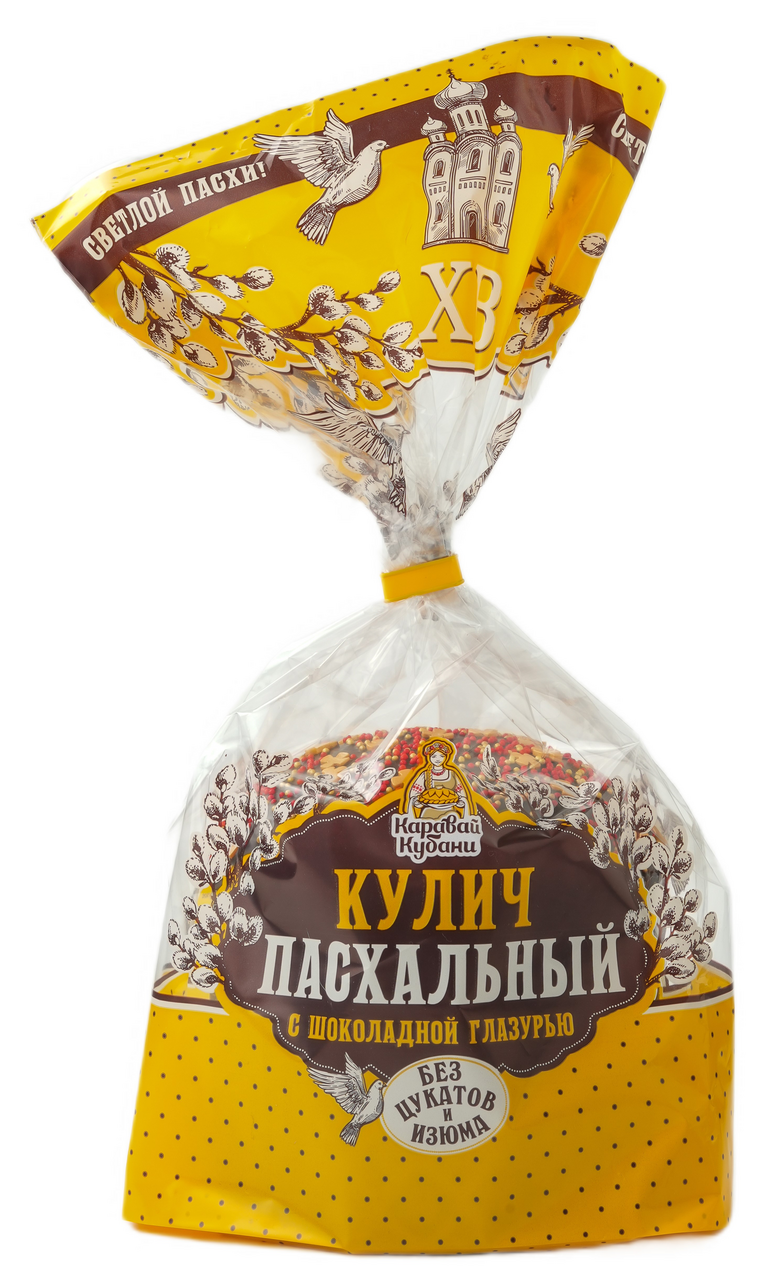 Кулич Каравай Кубани Пасхальный с шоколадной глазурью, 270г