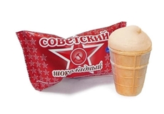 Мороженое Славица Советский пломбир шоколадный в вафельном стаканчике, 100г