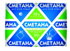 Сметана Ижмолоко Для всей семьи 15%, 250г