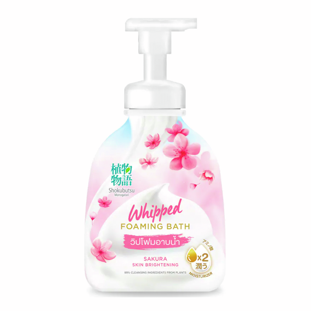 Гель-пена для душа Lion Thailand Shokubutsu с листьями сакуры, 450г