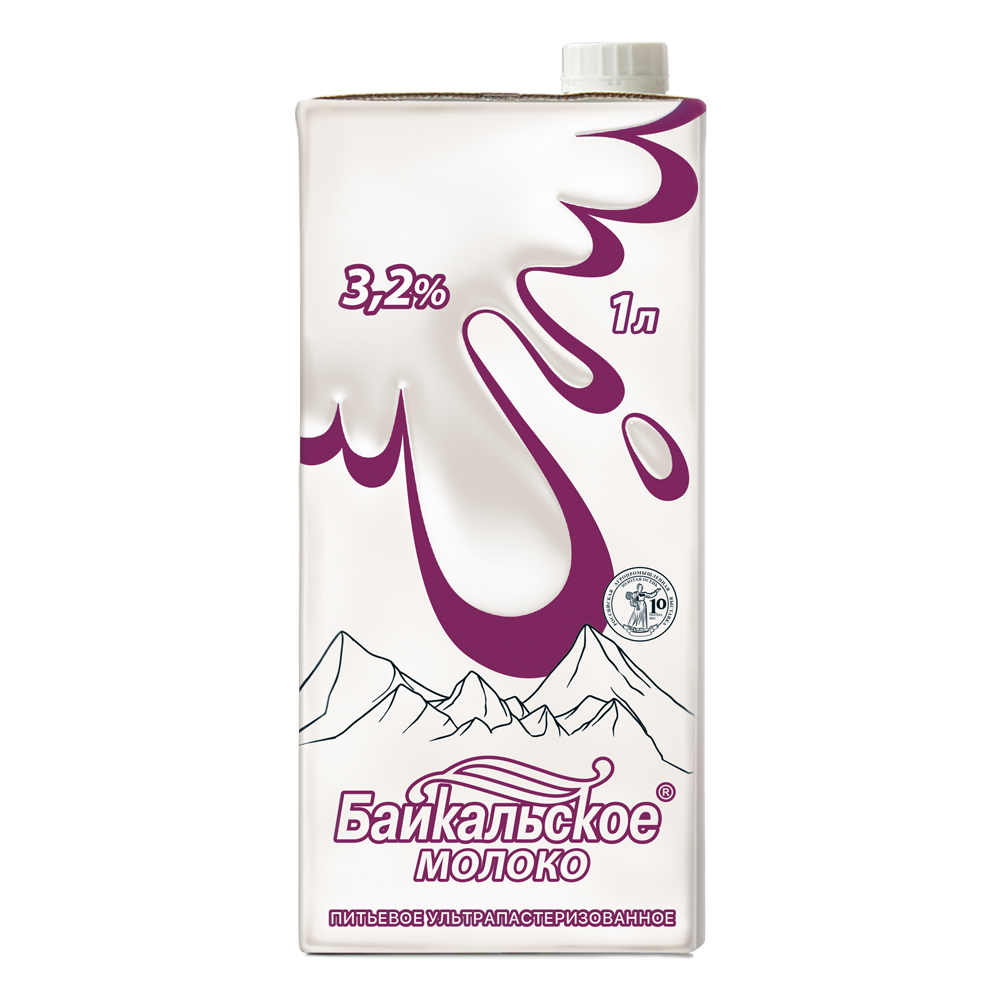 Молоко Янта Байкальское ультрапастеризованное 3.2%, 1л