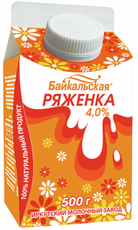 Ряженка Янта Байкальский 4%, 500мл