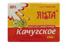 Масло сливочное Янта Качугское ГОСТ 80%, 200г