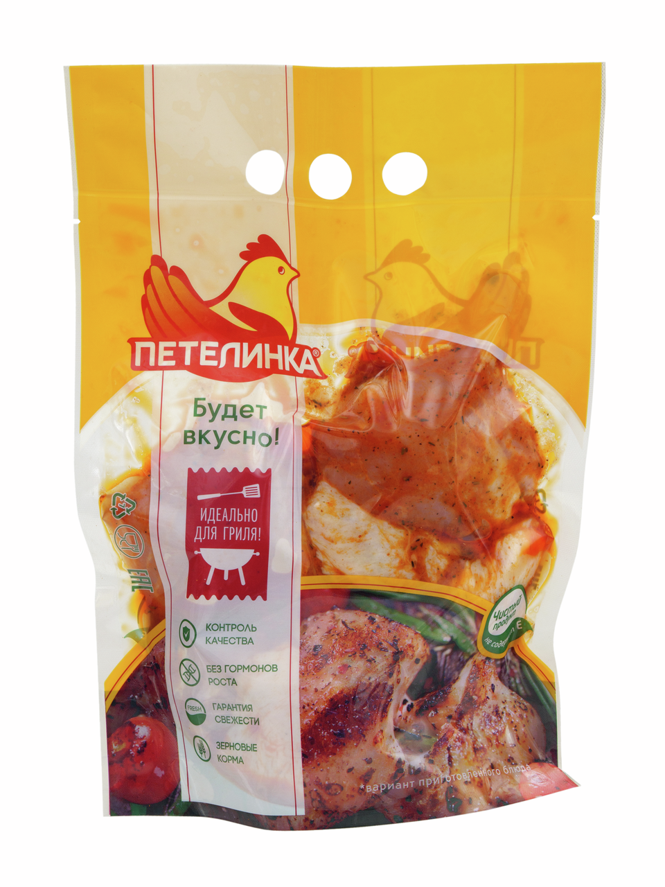 Шашлык из цыпленка-бройлера Петелинка Пикантный охлажденный, ~1.2кг