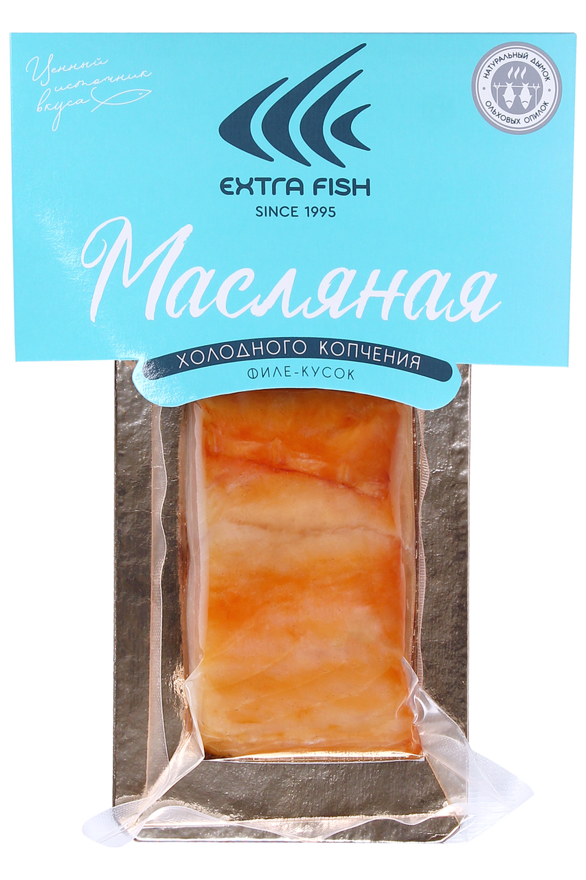 Изображение товара Рыба масляная Экстра Фиш филе холодного копчения 200 г