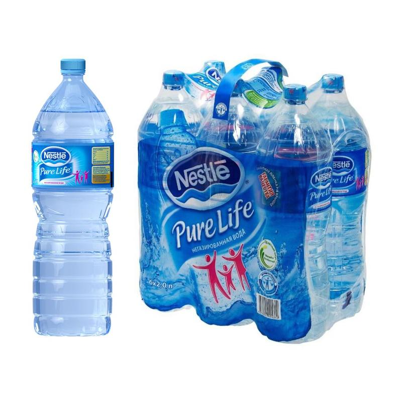 Изображение товара Вода Nestle Pure Life питьевая артезианская негазированная, 2л x 6 шт