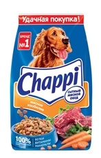 Корм сухой Chappi Мясное изобилие Сытный мясной обед для взрослых собак всех пород, 2.5кг