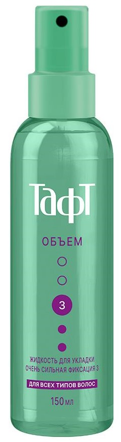 Жидкость для укладки волос Тафт Объем очень сильная фиксация 3 для всех ...