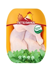 Окорочок цыпленка-бройлера Петелинка с кожей охлажденный, ~1.2кг