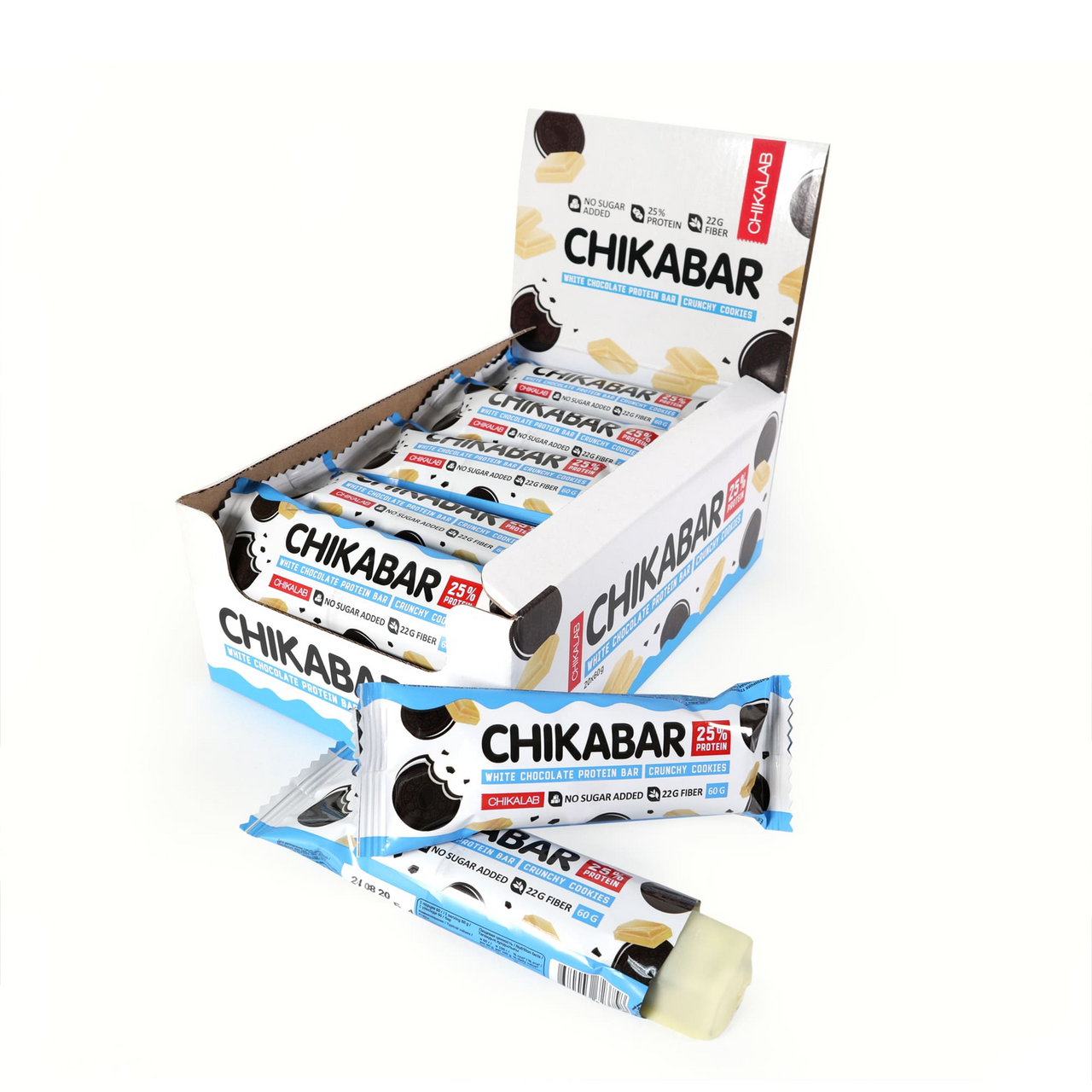 Изображение товара Батончик протеиновый Chikalab Печенье с кремом, 60г x 20 шт