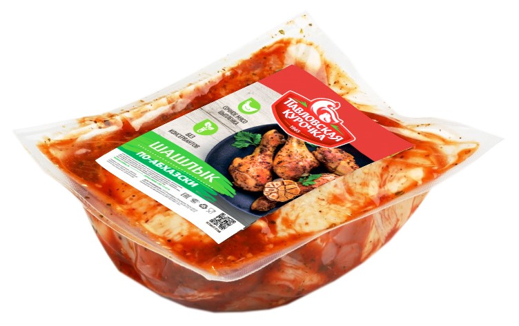 Шашлык из цыпленка-бройлера Павловская курочка По-абхазски охлажденный, ~1кг