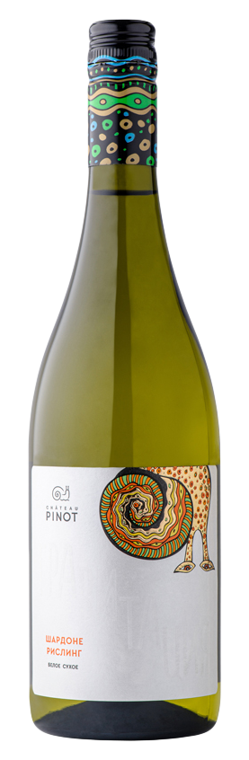 Изображение товара Вино Шато Пино Chardonnay Riesling белое сухое 0.75л Краснодарский край