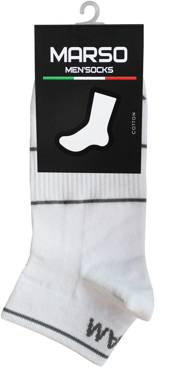 Носки мужские Marso Sport НМC-0002 хлопок-полиамид белые, 42-44