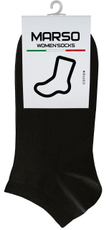 Носки женские Marso НЖГ-0048 укороченные хлопок-полиамид черные, 38-40