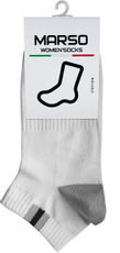 Носки женские Marso Sport НЖC-0002 укороченные хлопок-полиамид белые серые, 35-37