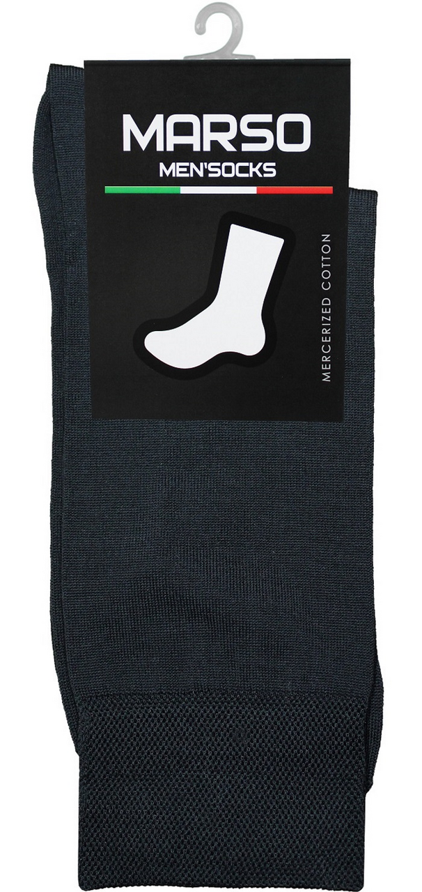 Носки мужские Marso Гладь НММ-0001 хлопок-полиамид черные, 39-41