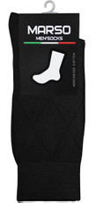 Носки мужские Marso Ромб НММ-0003 хлопок-полиамид черные, 45-47