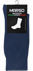 Носки мужские Marso Ромб НММ-0003 хлопок-полиамид синие, 39-41
