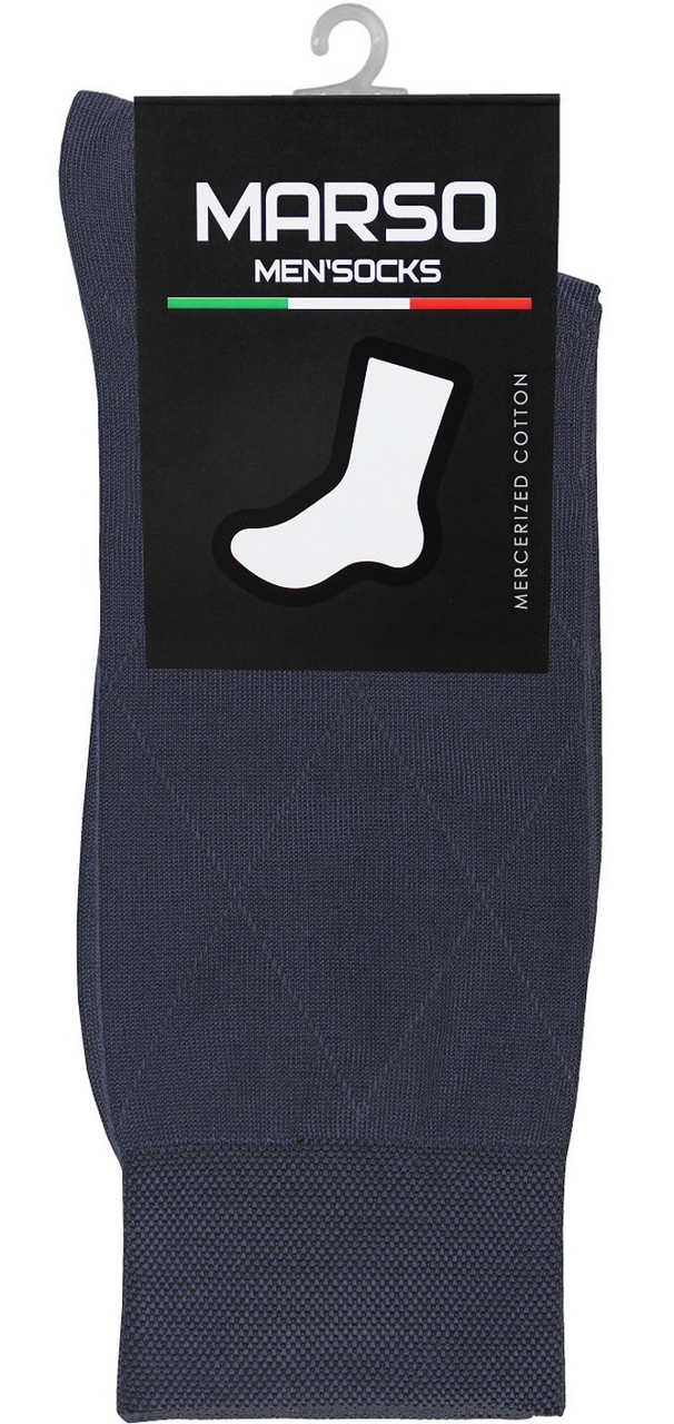 Носки мужские Marso Ромб НММ-0003 хлопок-полиамид серые, 39-41