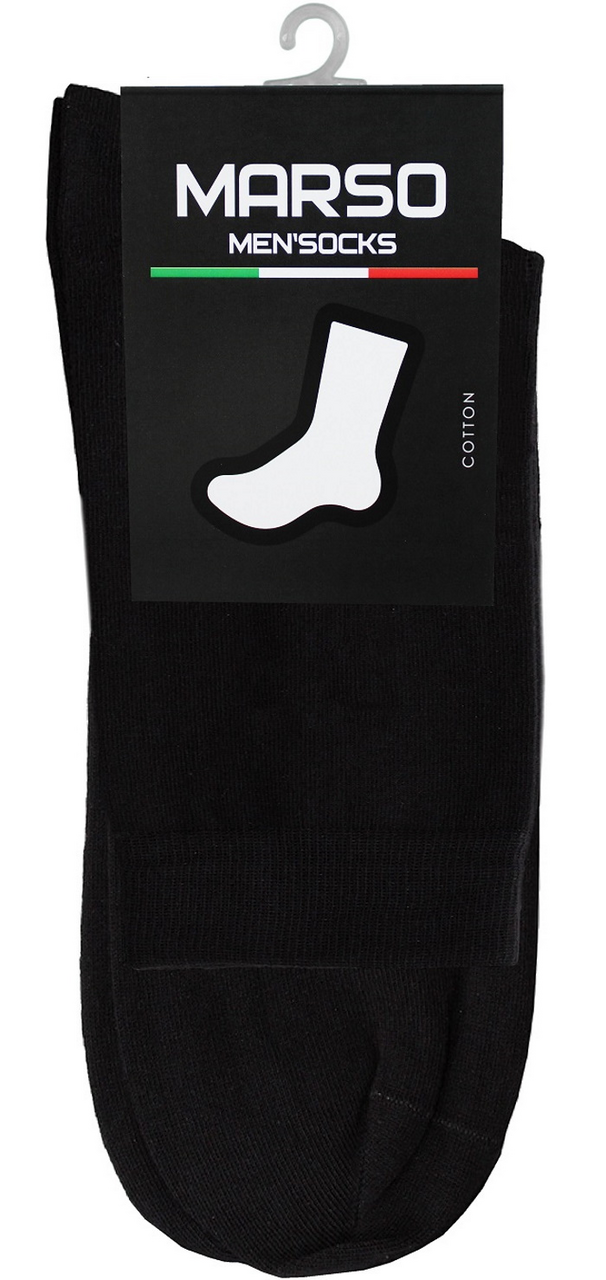 Носки мужские Marso Паголенок НМГ-0053 хлопок-полиамид черные, 45-47