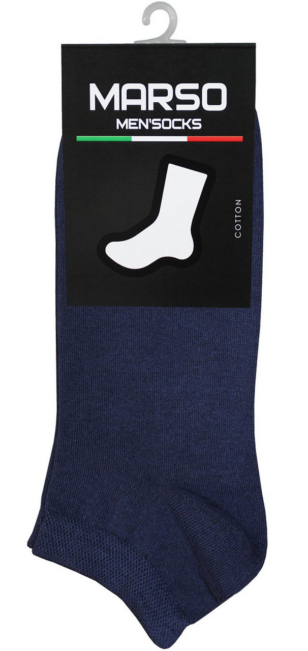 Носки мужские Marso НМГ-0110 укороченные хлопок-полиамид синие, 42-44