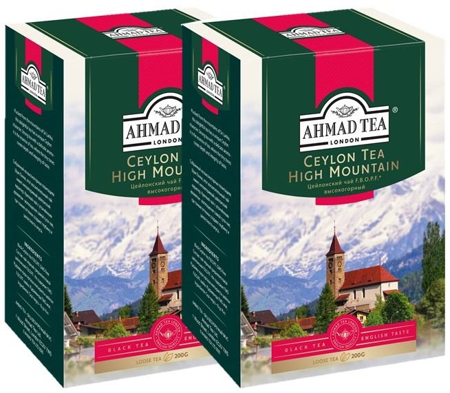 Изображение товара Чай Ahmad Tea Ceylon Tea High Mountain черный листовой 2 х 200г упаковка