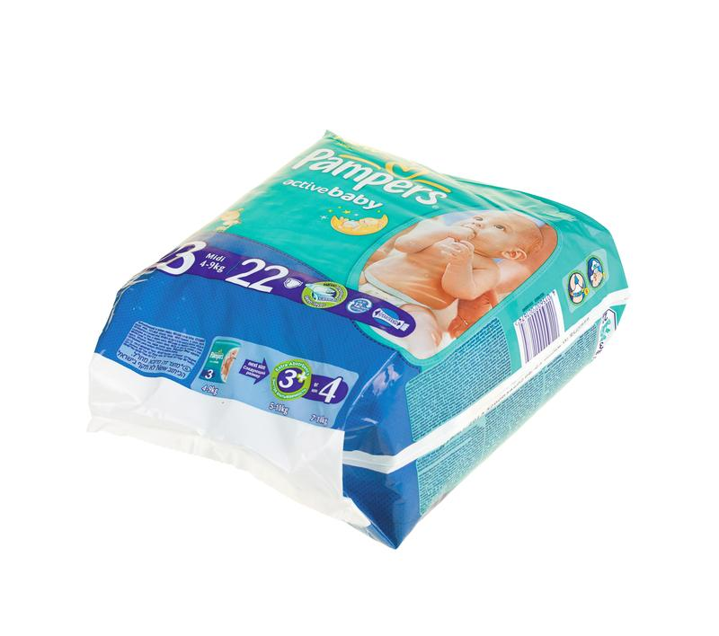 Подгузники PAMPERS Active baby midi 3 (4-9кг), 22шт купить с доставкой ...