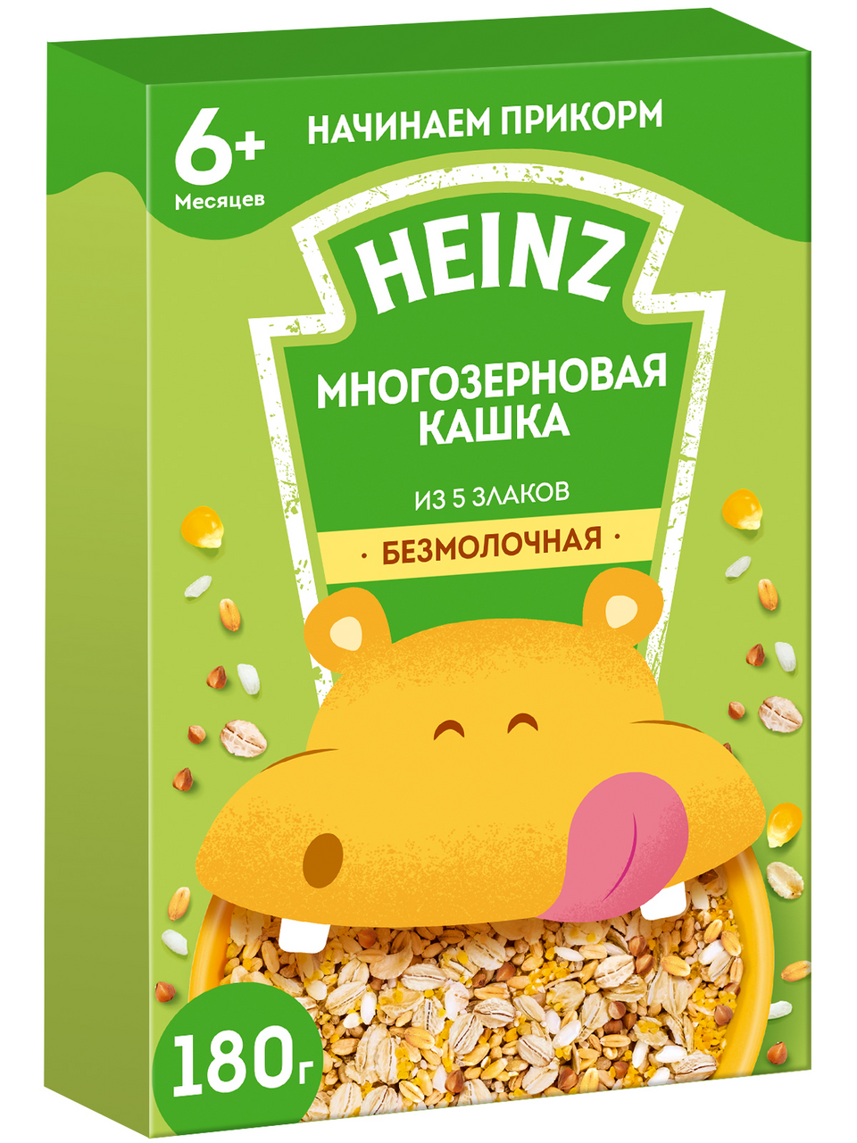 Кашка Heinz многозерновая 5 злаков безмолочная, 180г купить с доставкой на  дом, цены в интернет-магазине