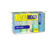 Губка для посуды Lemon Moon с профилированной поверхностью 9.4 х 6.4см, 5шт