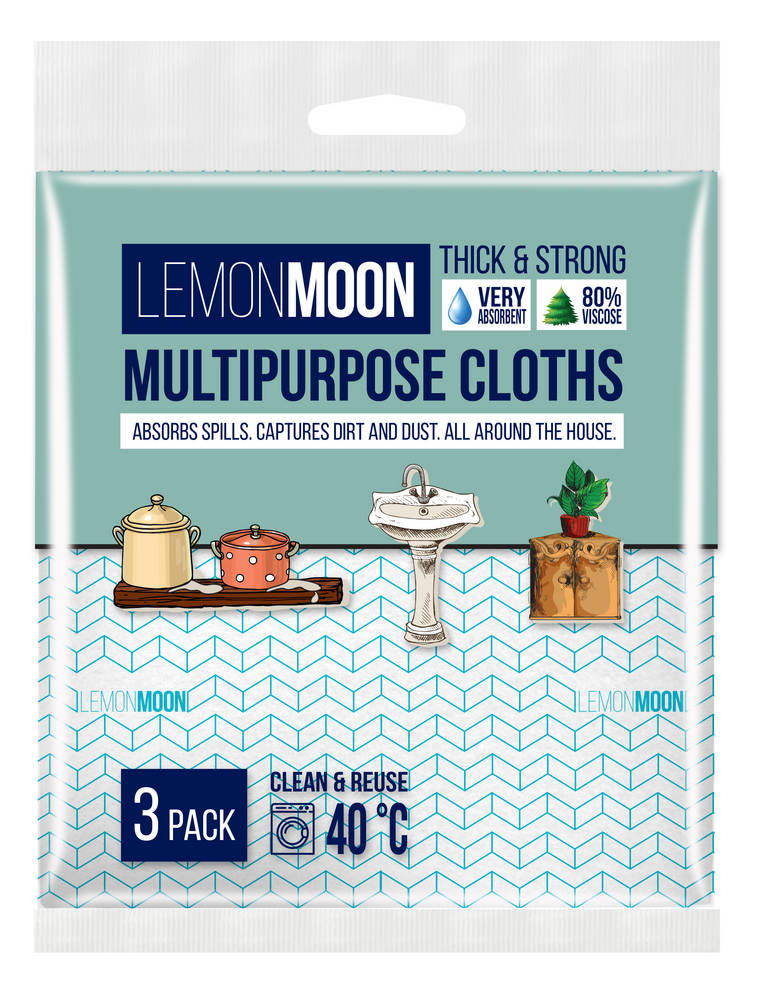 Салфетка Lemon Moon Retro вискозная 38 х 38см, 3шт