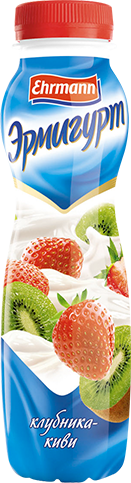 Йогурт питьевой Эрмигурт клубника и киви 1.2%, 290г
