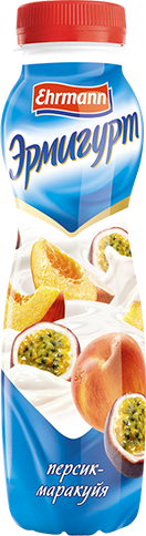 Йогурт питьевой Эрмигурт персик и маракуйя, 290г
