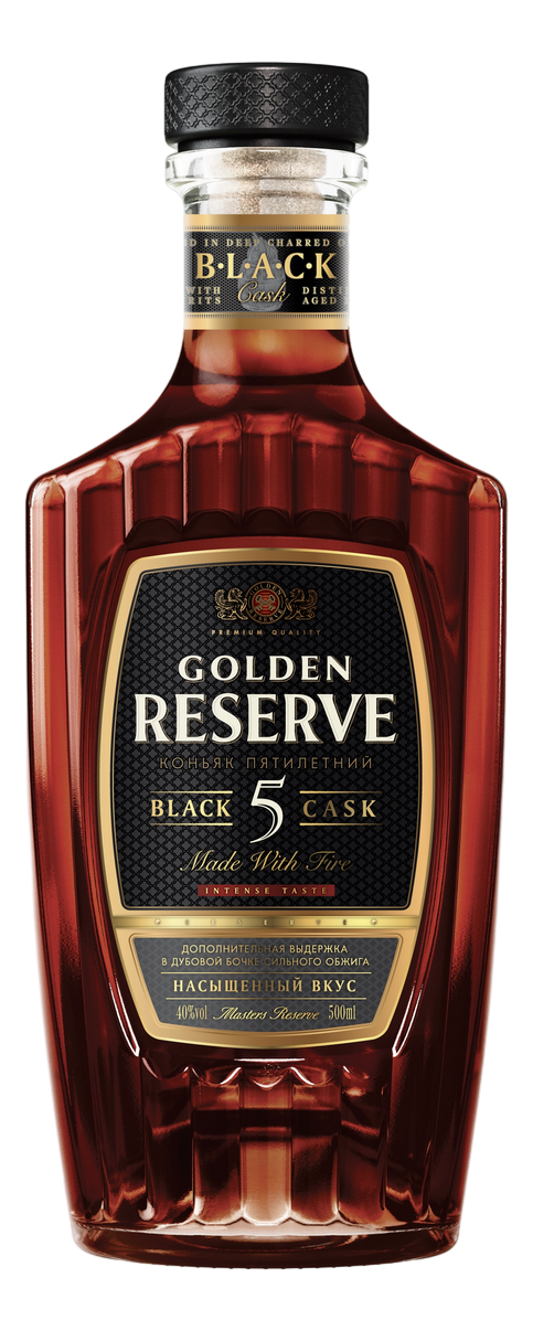Изображение товара Коньяк Золотой Резерв Black Cask 5 лет, 0.5л
