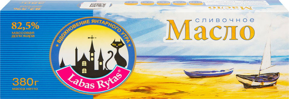 Масло сливочное Labas Rytas Традиционное 82.5%, 380г